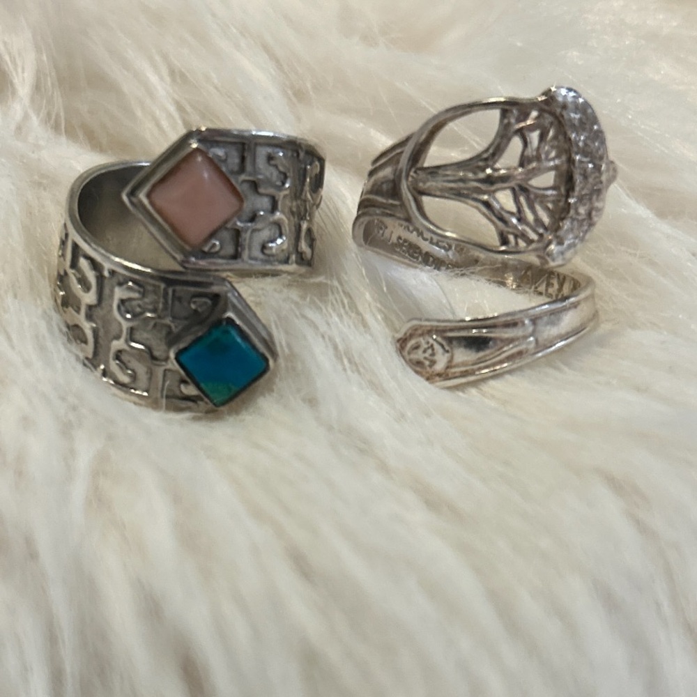 FINAL SALE PRICE Rose Quartz/Turquoise & Tree of life ring